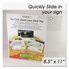 Nudell Frame, 8.5"X11"Wall Sign, Clear 37085Z